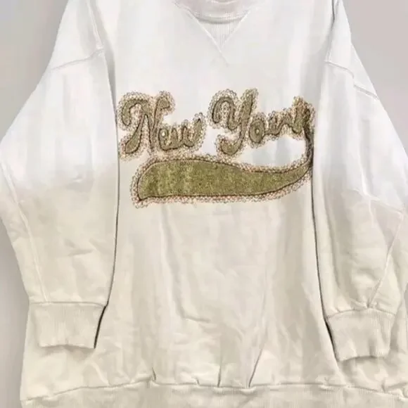 Free People Bali Drifter Sweatshirt Size small Pullover Crew. - Picture 2 of 5